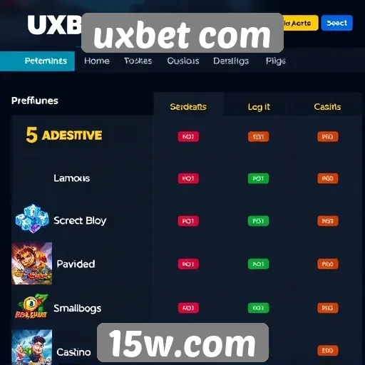 Comparativo de jogos disponíveis na plataforma uxbet com